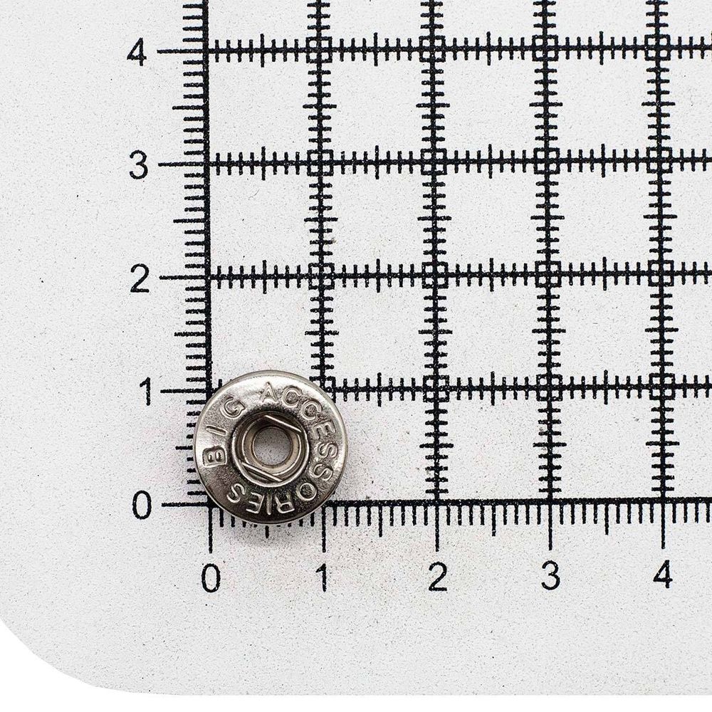 Часть кнопки Альфа (S-образная) ⌀13.5 мм (B-часть), никель 5/15 пруж, 100 шт, BIG