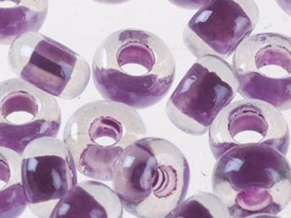 Бисер Preciosa прозрачный, цветной центр и покрытие 10/0 (2.3 мм), 1х50г, цв. 38628