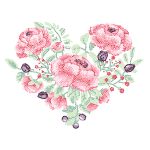 Алмазная (кристальная) мозаика Фрея, постер Цветущее сердце, 30х30 см