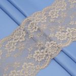 Кружево бельевое эластичное 180 мм / 3.4 метра, цвет телесный