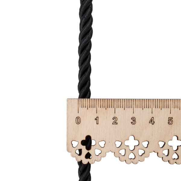 Шнур витой 8мм / 18,29м, 33 черный