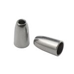 Наконечник для шнура металл колокол ⌀3,5/6,5 мм, 14х8 мм, мет. цв.серебро, 20 шт