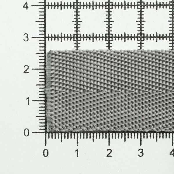 Стропа (ременная лента) 25 мм / 5х2.5 метра, толщ. 1.0 мм, [15.1 г/пог.м], 100% п/п, 33 серый