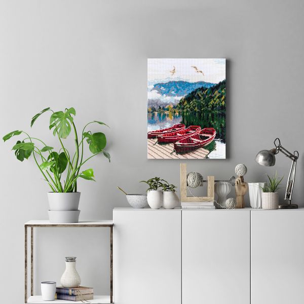 Алмазная (кристальная) мозаика Фрея, Горная безмятежность 30х40 см