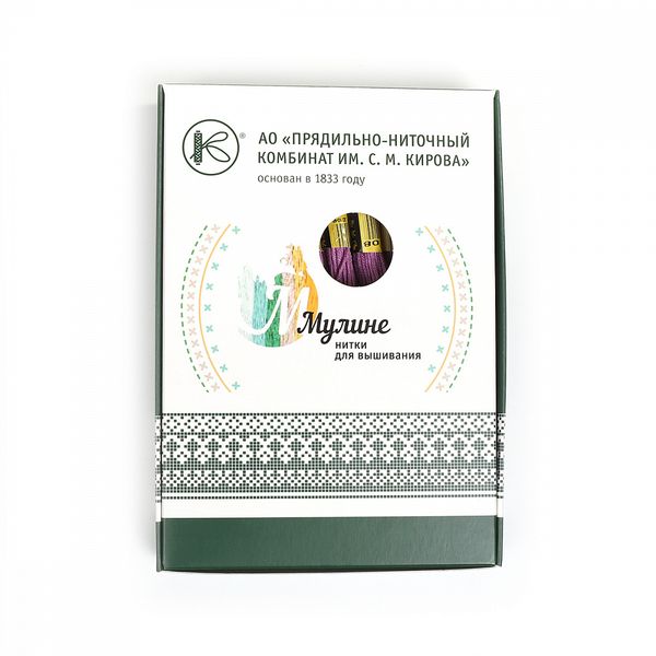 Мулине ПНК им.Кирова цв.2108 св.фиолетовый, 24 мотка по 8 метров