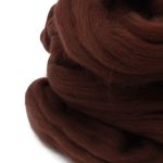 Шерсть для валяния мериносовая тонкая 100%, 100 гр. (1153 молочный шоколад)