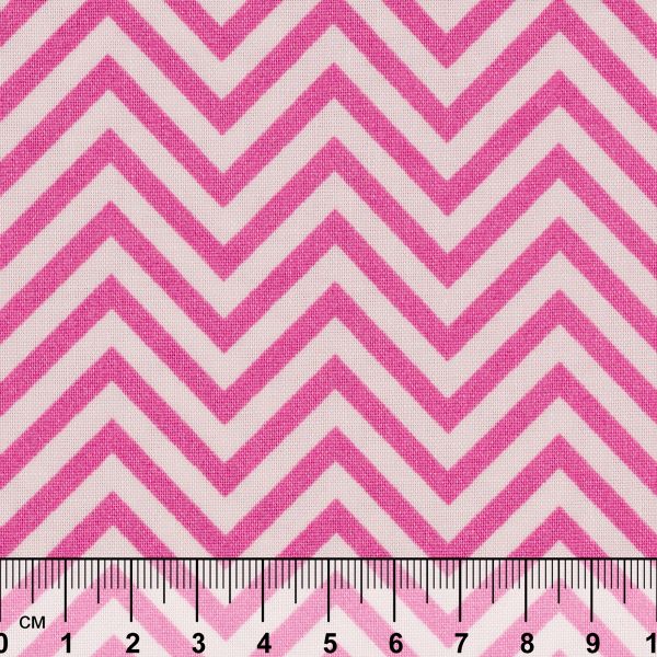 Ткань для пэчворка PEPPY БАБУШКИН СУНДУЧОК ФАСОВКА 100х112 см, 140±5 100% хлопок, БС-26 зигзаг ярко-розовый, Peppy БАБУШКИН СУНДУЧОК