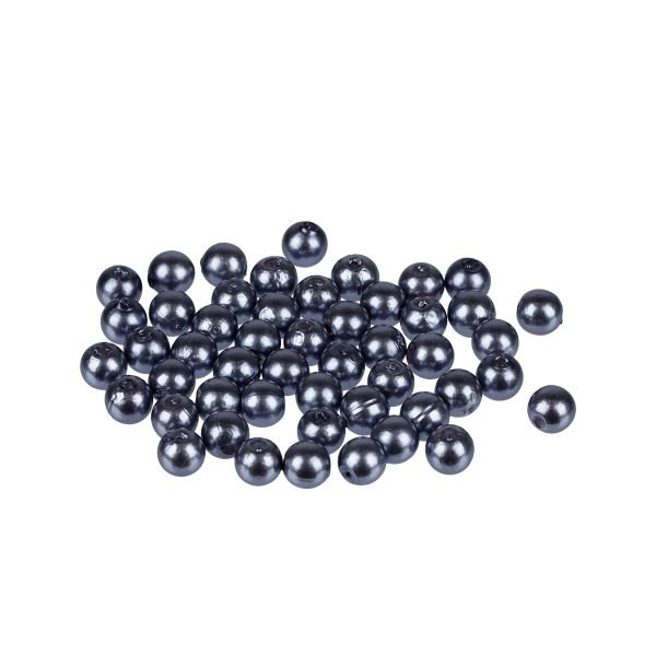 Бусины пластик ⌀6 мм, 50±2 шт, №19 серый, Zlatka PB-1