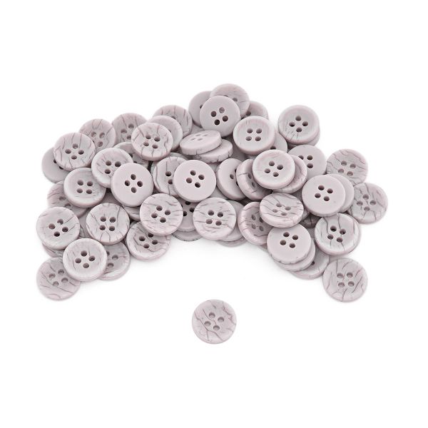 Пуговицы 4 прокола 20L=12.5 мм, пластик, col.08 серый, 72 шт, CN2844