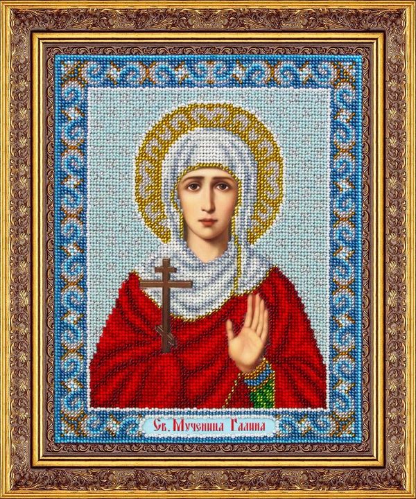 Набор для вышивания бисером Паутинка, Святая Галина 20х25 см