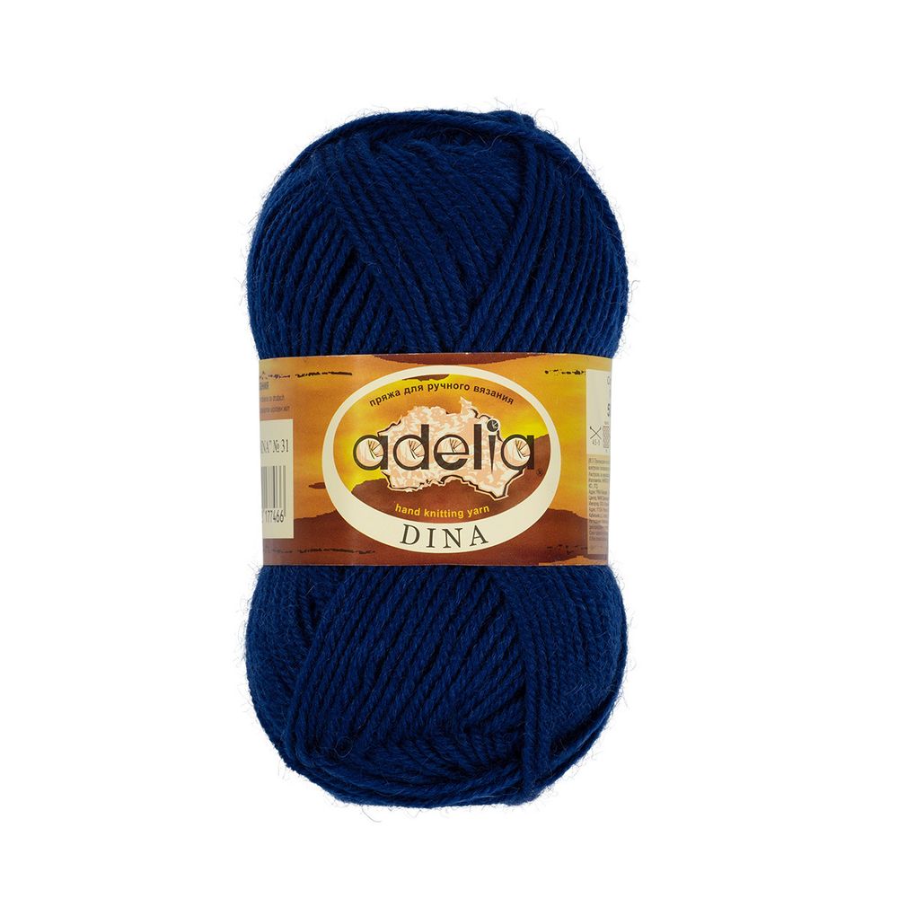 Пряжа Adelia Dina / уп.10 мот. по 50г, 100 м, 31 синий