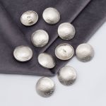 Пуговицы на ножке 36L=23 мм, металл, M.Silver (матовый серебристый), 10 шт, MP21