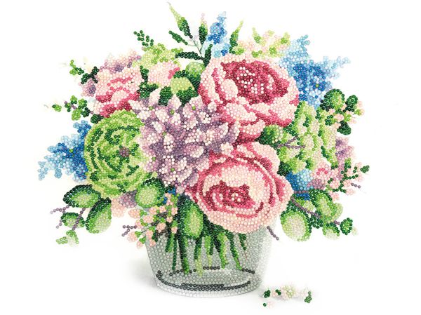 Алмазная (кристальная) мозаика Фрея, Нежный букет, 40х30 см