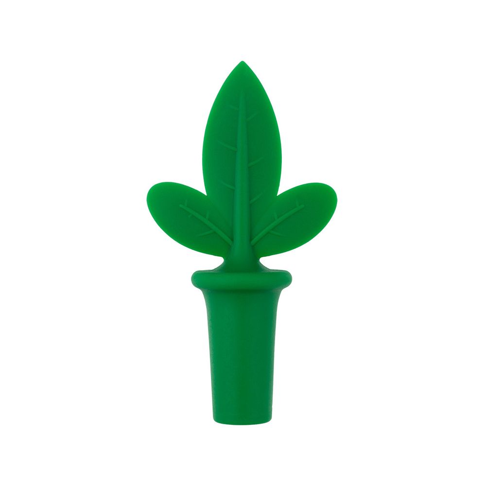 Силиконовая пробка для бутылки силикон SHF-0314 11 см, 1 шт, №02 Листок, S-Chief SHF-0314