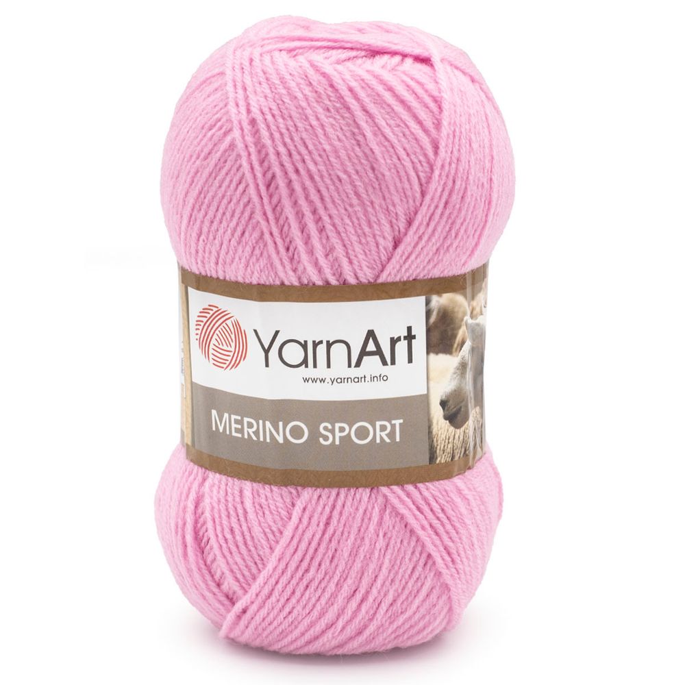Пряжа YarnArt (ЯрнАрт) Merino Sport / уп.5 мот. по 100 г, 400м, 784 розовый /TOS/