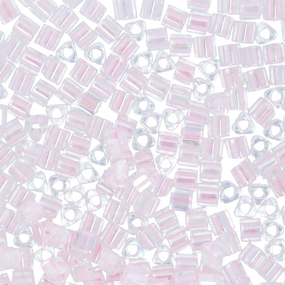 Бисер Toho 11/0 Triangle 3 (2.2 мм), 5х5 г, 0780 св.розовый/радужный