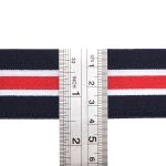 Резинка тканая 37.0 мм / 25 метров, т.синий/белый/красный