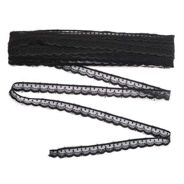 Кружево капроновое 15 мм / 13.71м, цв.черный