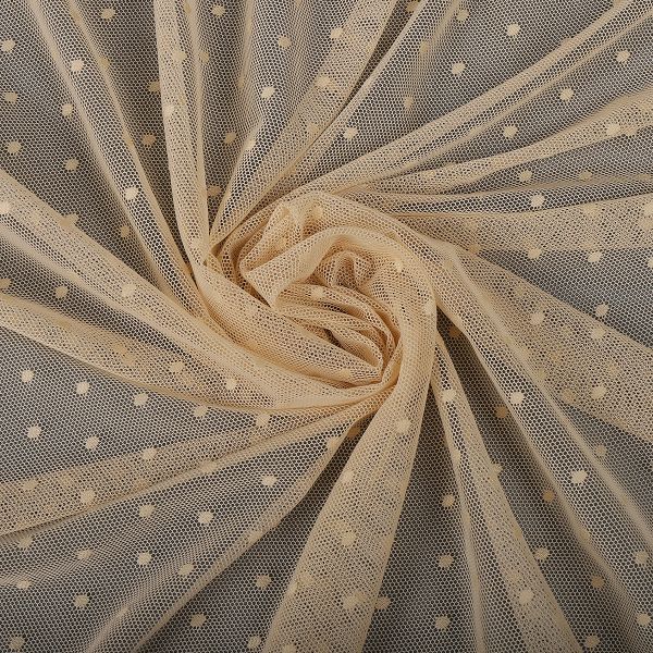 Сетка бельевая эластичная 65 г/м², шир.160 см / 5 метров, Мушка, 00128, 03 бежевый /00128.03.1/