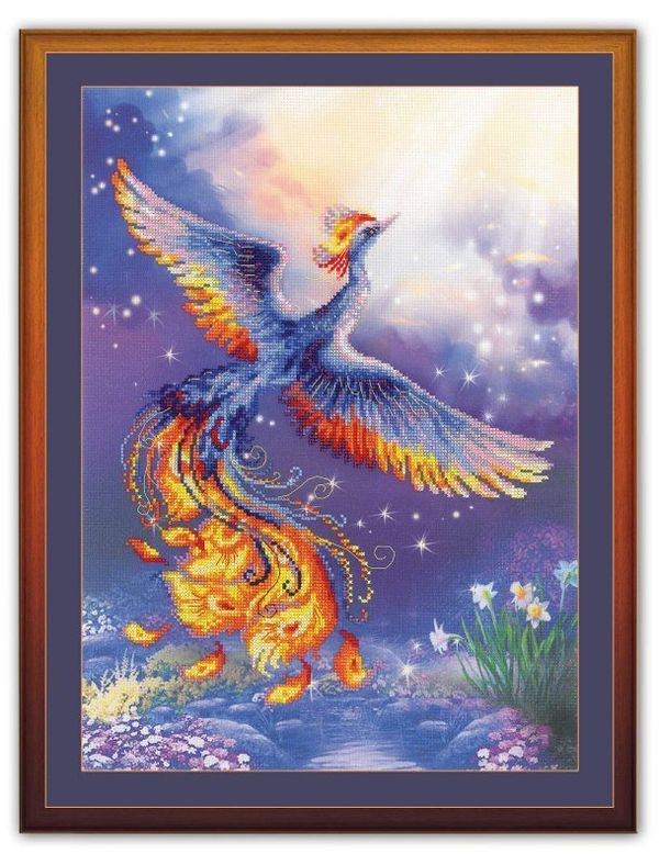 Набор для вышивания нитками Риолис, Птица счастья, 30х40 см