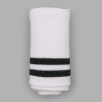 Подвяз (довяз) трикотажный 7.5х80 см, однослойный в полоску, белый/черный