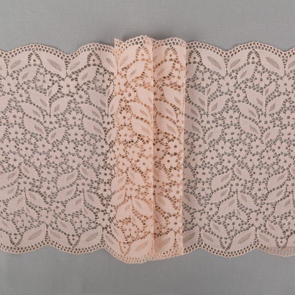 Кружево бельевое эластичное 220 мм / 20 м, Турция, слоновая кость, Blitz BLST-26