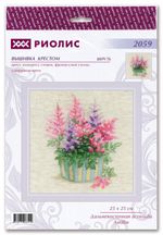 Набор для вышивания нитками Риолис, Дальневосточная астильба, 25х25 см