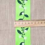 Лента атласная с рисунком 45.0 мм / 22.5±1 метров, Ягодная ветвь, зеленый, Globus