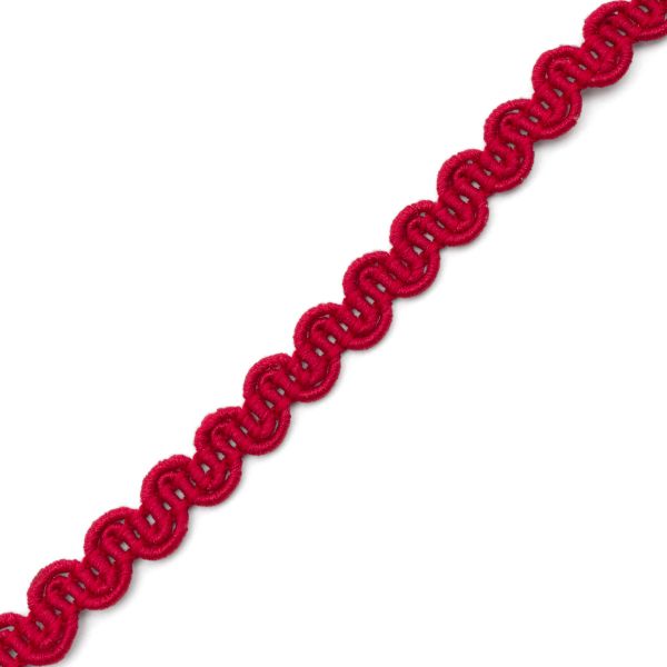 Тесьма декоративная вязаная 7мм, 10 метров, С1430Г7 красный