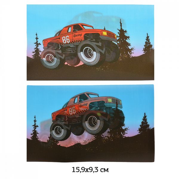 Термоаппликация 3D (интерактивные) 3D07 Машина 15,9х9,3см, 5 шт