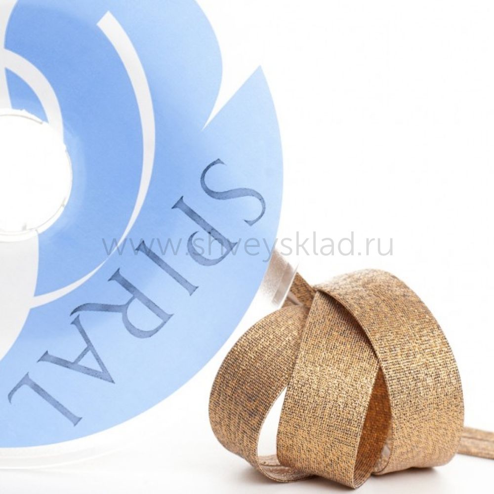 Бейка косая металлизированная 20 мм, 20 метров, 03 медный, Safisa (Spiral) /TOS/