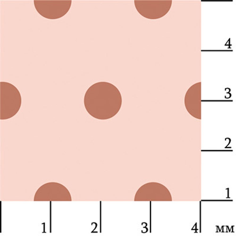 Ткань для пэчворка Peppy Бабушкин сундучок, рулон 112 см / 5 метров, БС-12 мл.горох коричневый, Peppy