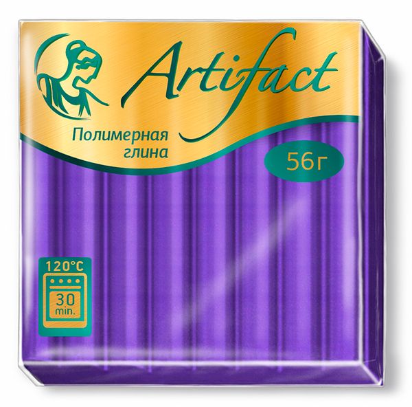 Полимерная глина Артефакт АФ.821783/F6360 флуоресцентный цв. Фиолетовый 56 г