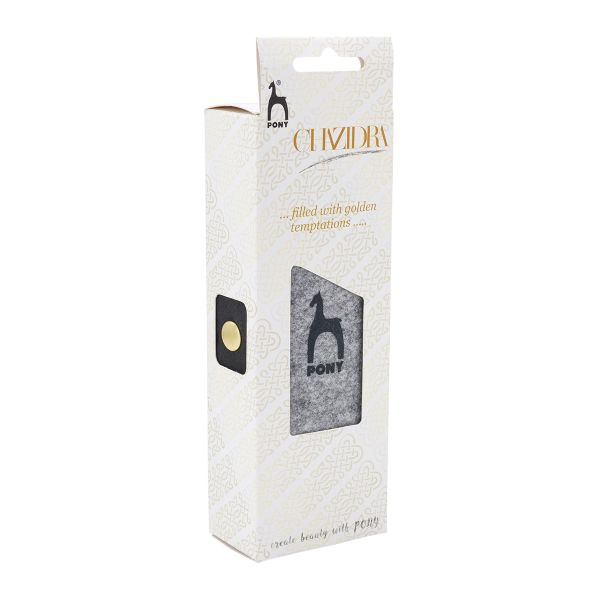 Набор аксессуаров для вязания в фетровом футляре, 18 предметов, Pony, 61056