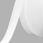 Тесьма (лента) киперная 15 мм / 50 метров, 3 г/м, 100% полиэфир, 01 белый