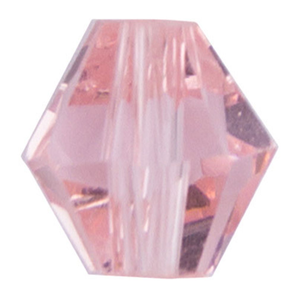 Бусины стекло (нить) 6х6 мм, 22 шт, №05 розовый, Zlatka GBA-02