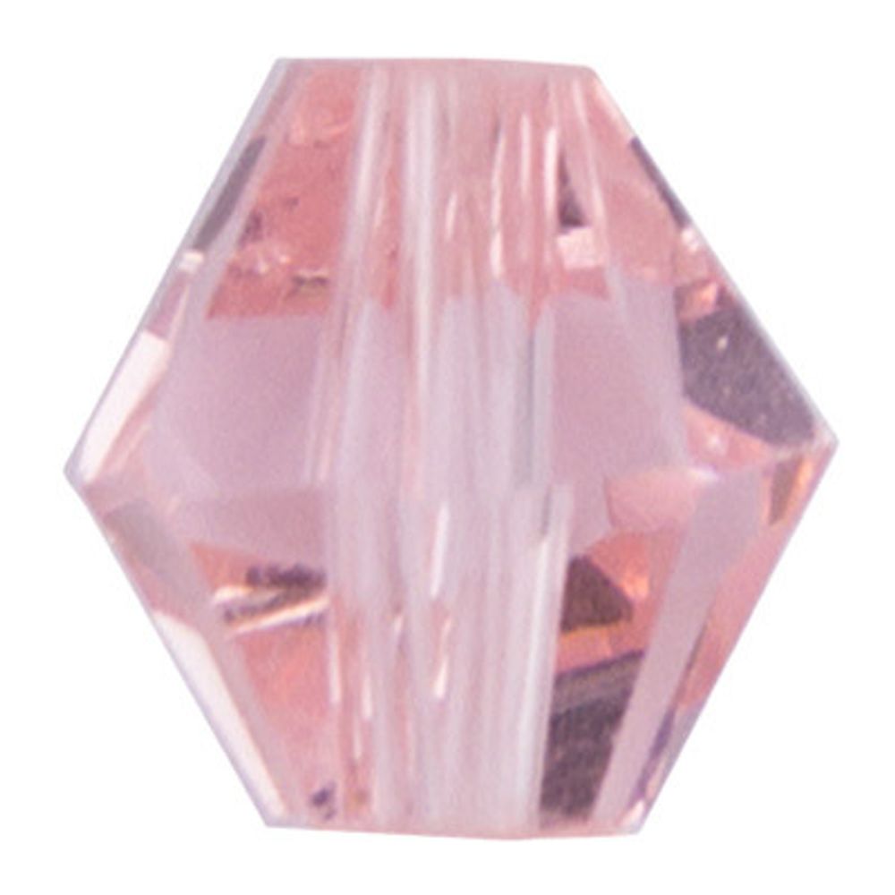 Бусины стекло 6х6 мм, нить 22 шт, №05 розовый, Zlatka GBA-02