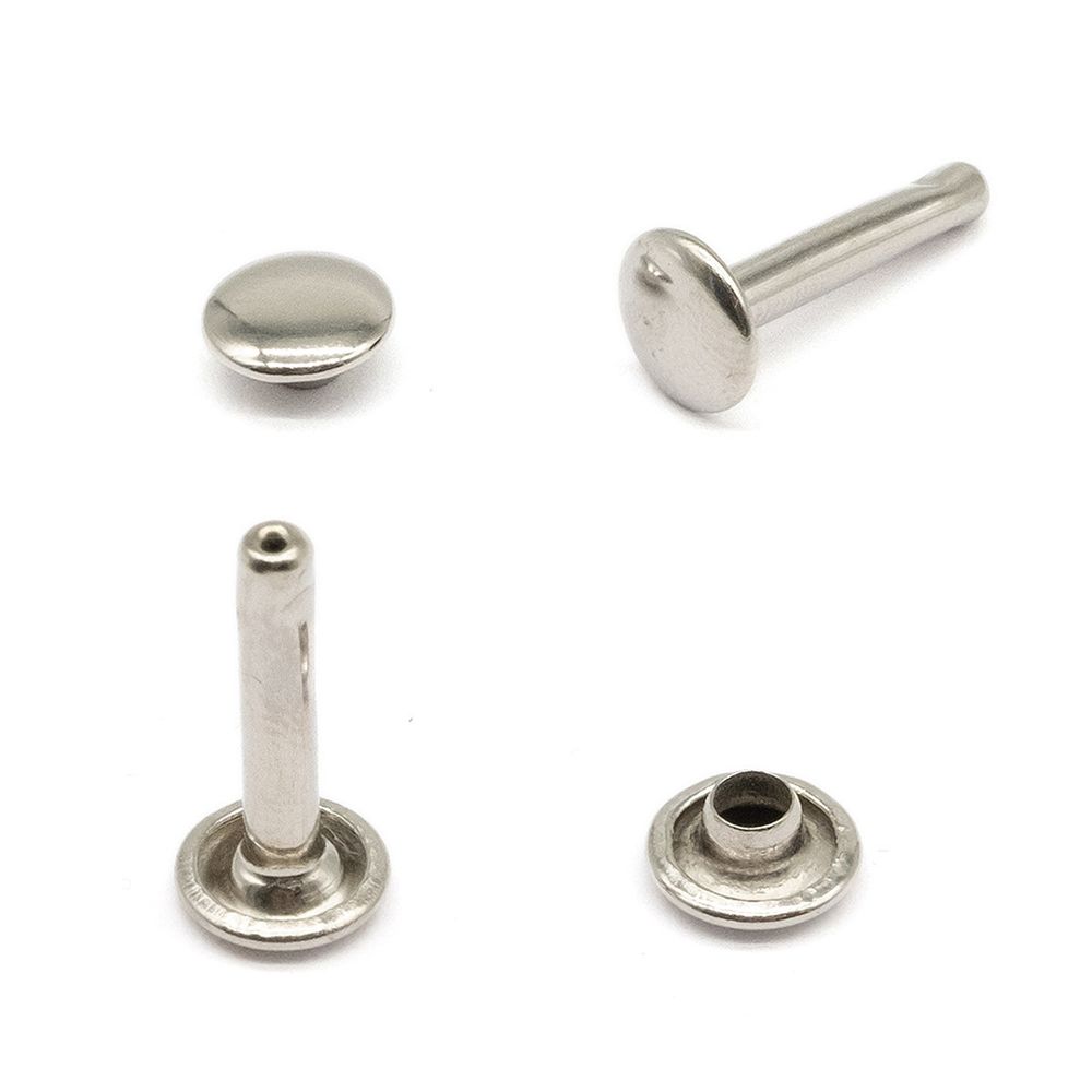 Хольнитены сумочные ⌀7 мм, h=14 мм, двухсторонние, BIG, никель, 100 шт