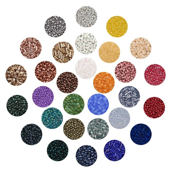Набор бисера стекляруса, рубки №1, 30 цв., 350 гр (25 цв. по 10 гр + 5 цв. по 20 гр), Astra&Craft