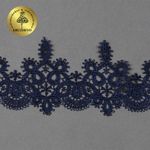 Кружево гипюр (плетёное) 65 мм, диз. 119, цв.3 т.синий, уп. 9 м, Kruzhevo