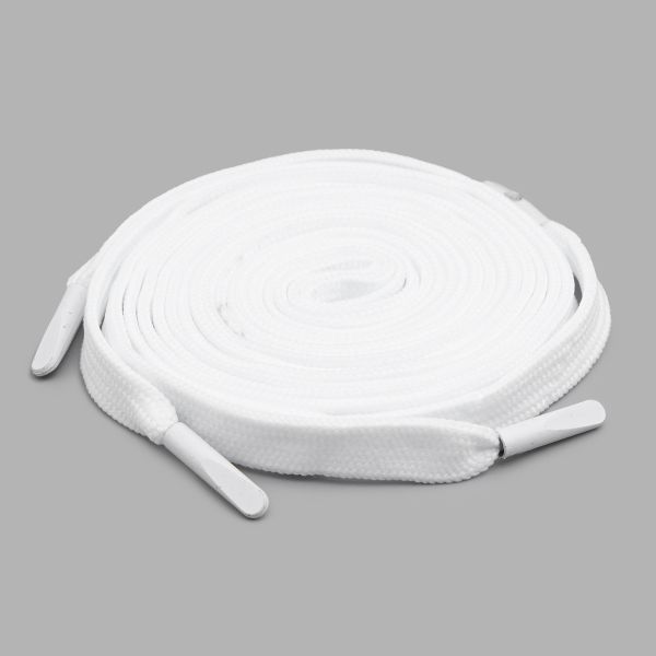 Шнурки плоские с металлическим наконечником 10.0 мм / 130см, 2 шт/упак (белый), 6220-0134