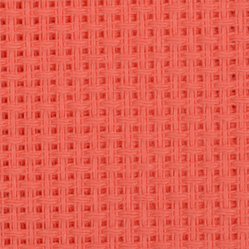 Канва для вышивания крупная, 854 (10х44кл) 40х50 см, цв. коралл