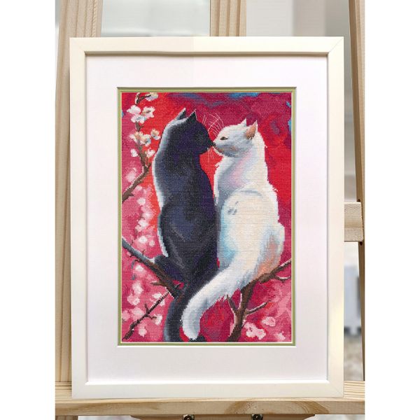 Набор для вышивания нитками Овен, Пушистая романтика 20х30см