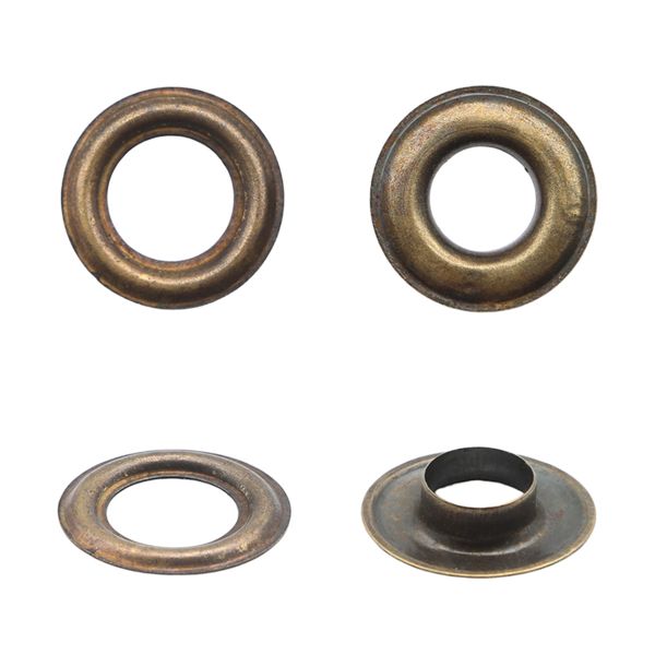 Люверсы металл ⌀12.0 мм (внутр.), №26, сталь, антик, 100 шт, New Star