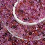 Бусины акрил 4х7 мм, 500 г, прозрач. в цвете, шайба, AD026 черри-кварц, (7748710)2460 , Astra&Craft