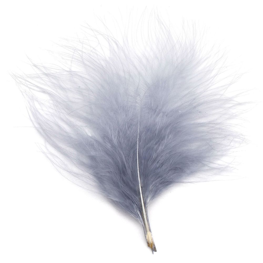 Перья декоративные 5-10см, 25 шт, H-46 серый