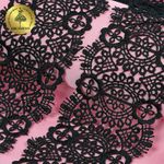 Кружево гипюр (плетёное) 85 мм / 4.5 метра, TBY.SUN.02, цв.черный