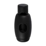 Фиксатор (зажим) для шнура пластик 1 отв., ⌀4.0 мм, 24 шт, №01 черный, Micron ST 1122