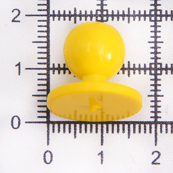 Пуговицы Пукли для поварских курток 12 шт, 10мм (d основания=18мм, h=16мм) (желтый)