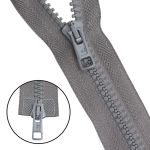 Молния трактор Arta Т6 (6 мм) 2 зам., разъем., 75 см, цв. 074 серый, уп.5 шт